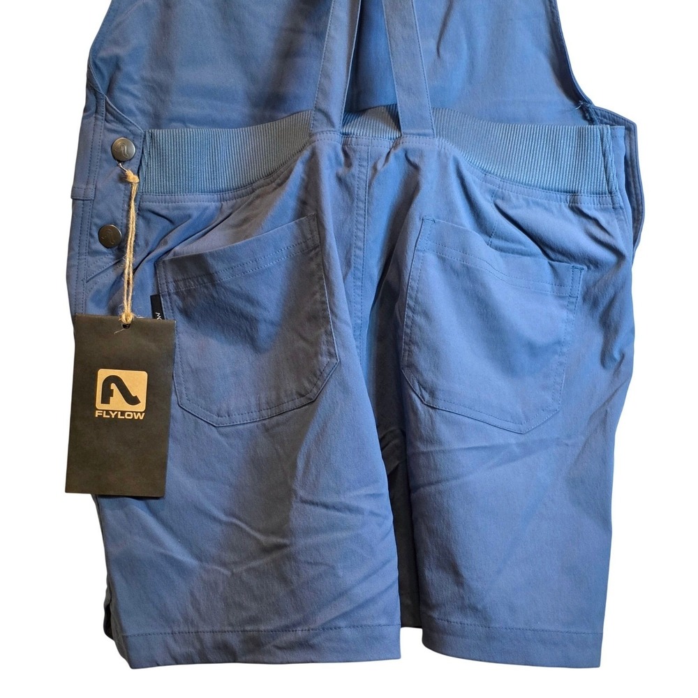 Flylow Life Jumper Shortalls Overall Shorts Womens Large BlueUPF50 Outdoor $100 - Picture 4 of 14